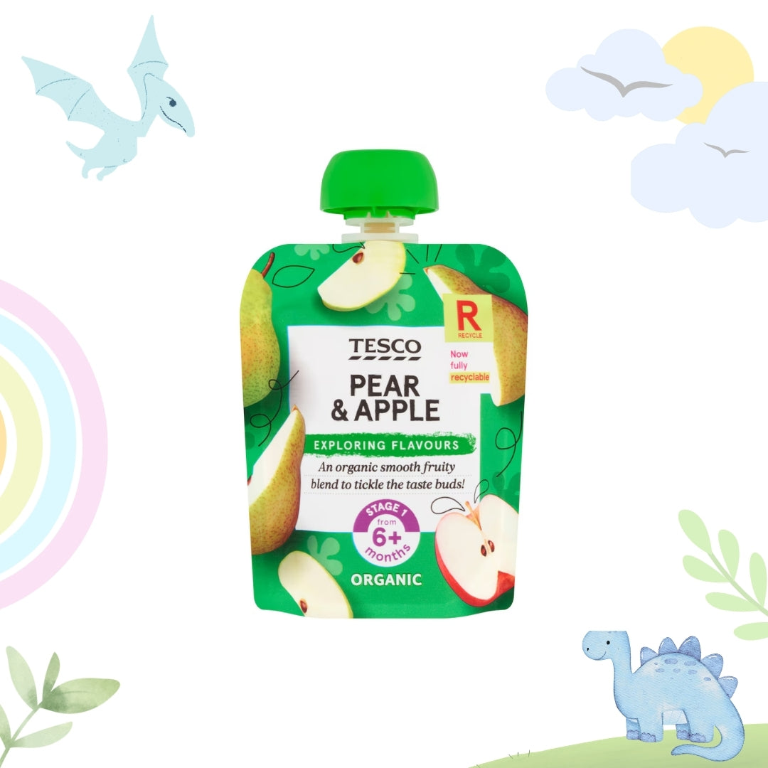 Tesco Pear & Apple Pouch | 6+ Months | 70 gms