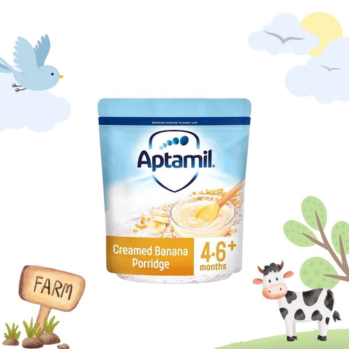 Aptamil Creamed Banana Porridge Baby Cereal 4-6+ Months 125g