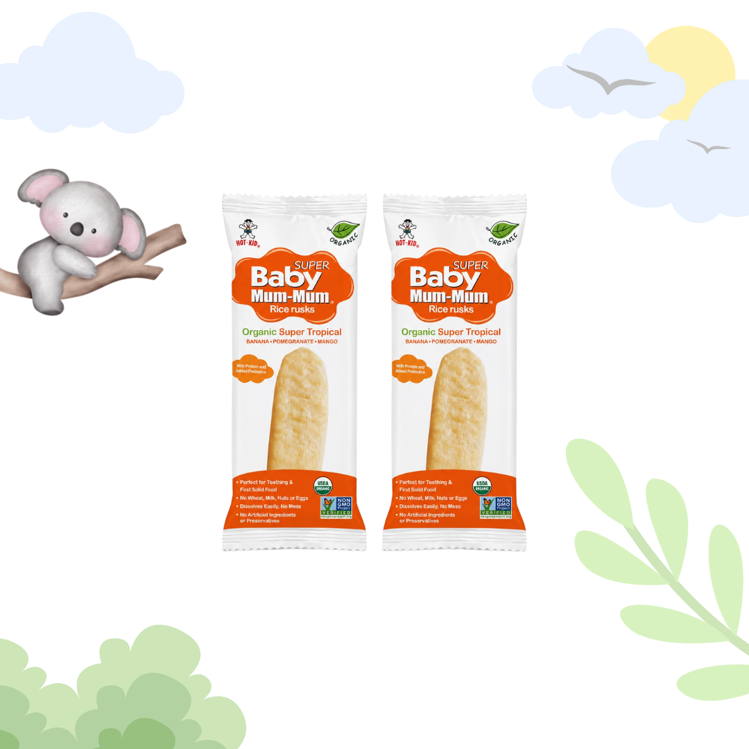 Baby Mum-Mum® Banana, Pomegranate & Mango Teething Wafers 2 packs (2×4.15gm)