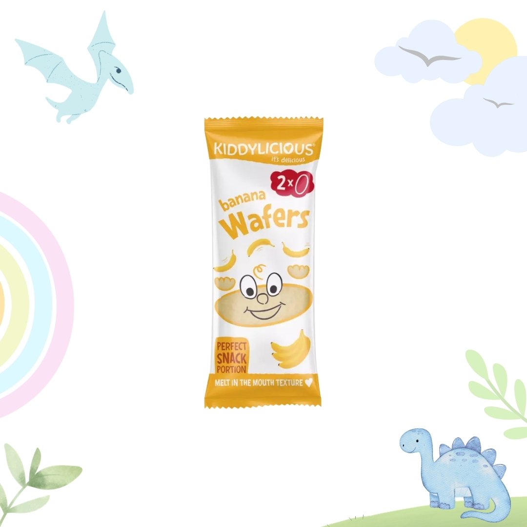 Kiddylicious Banana Wafers 2 packs (2×2gm each pack)
