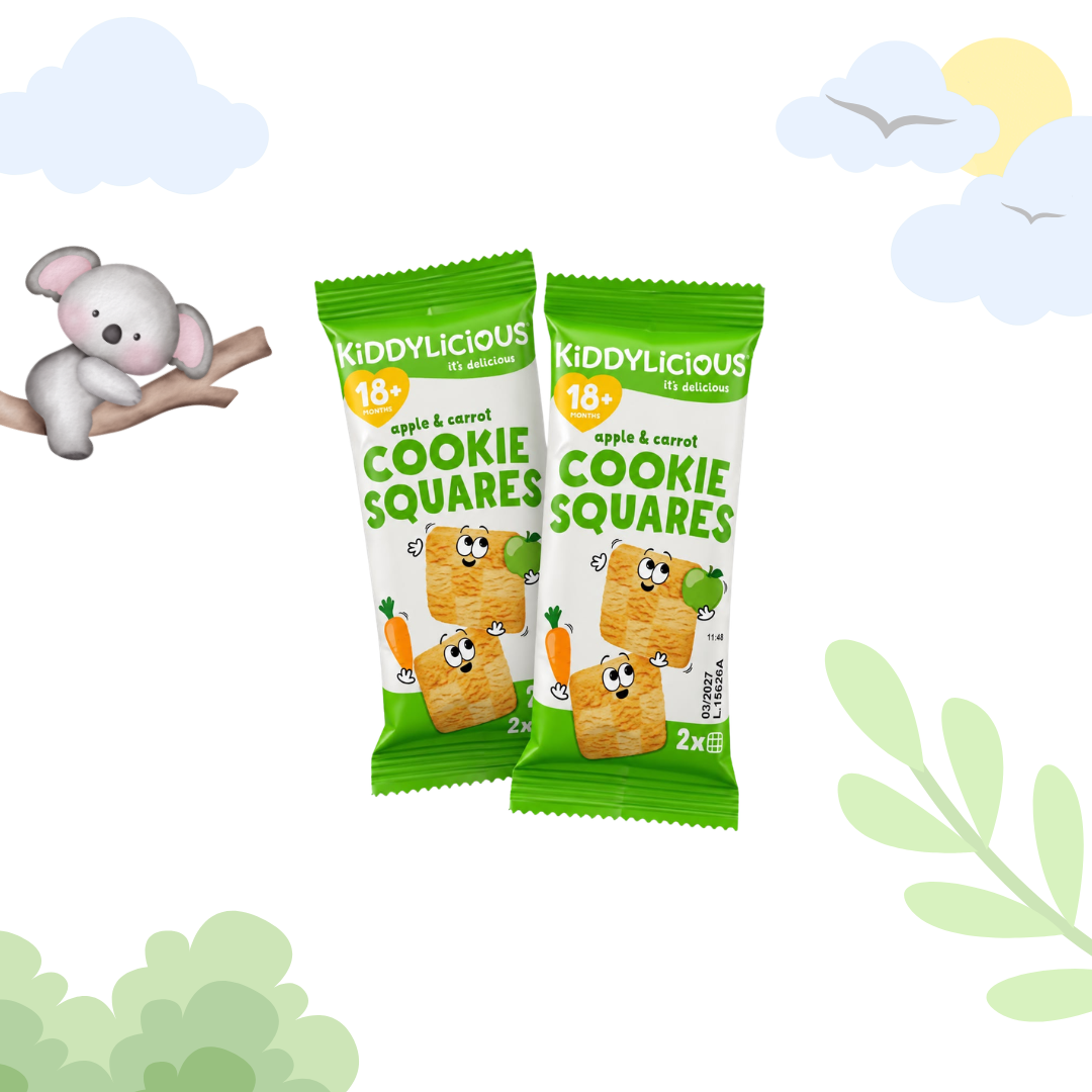 Kiddylicious Apple & Carrot Cookie Squares Baby Snacks pack of 2 (2x24gm)