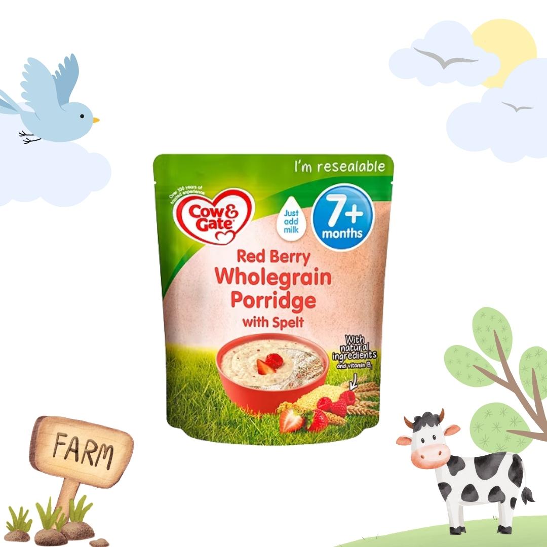 Cow & Gate Red Berry Wholegrain Porridge with Spelt 200g