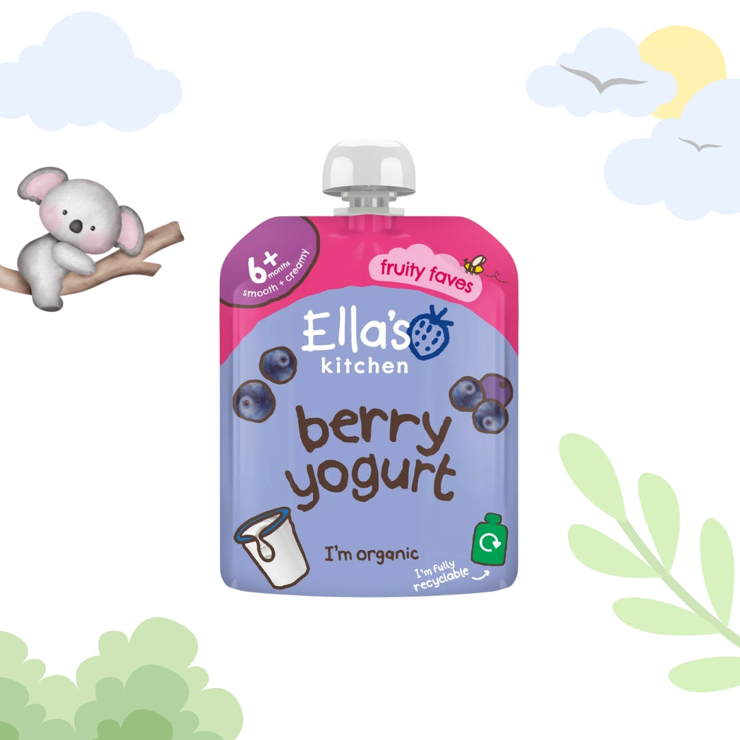 Ella's Kitchen Berry Yummy Yogurt Greek Style | 6+ Months | 90 gms