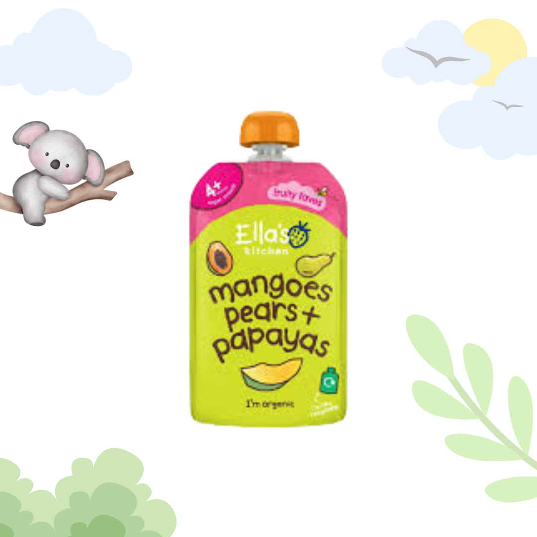 Ella's Kitchen Organic Mangoes, Pears and Papaya Baby Food Pouch 4+ Months 120g