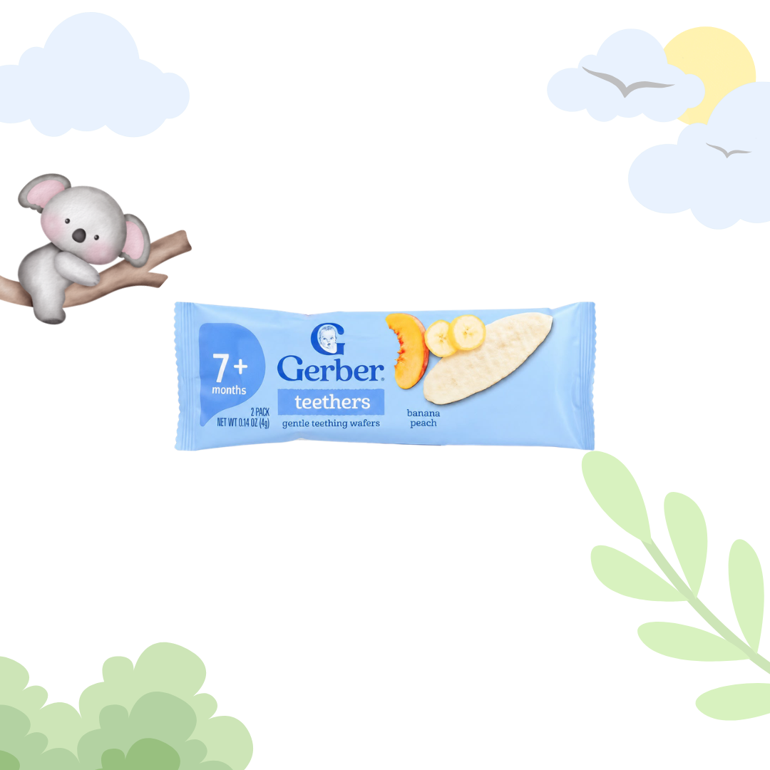 Gerber Banana Peach Teether 2 Pack (2×4gm)