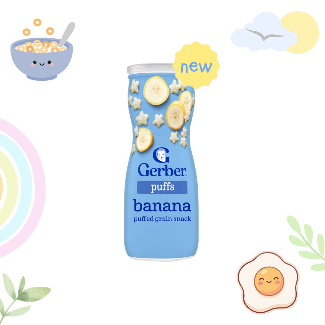 Gerber Baby Snack Puffs, Grain & Grow Puffs, Banana 42gm
