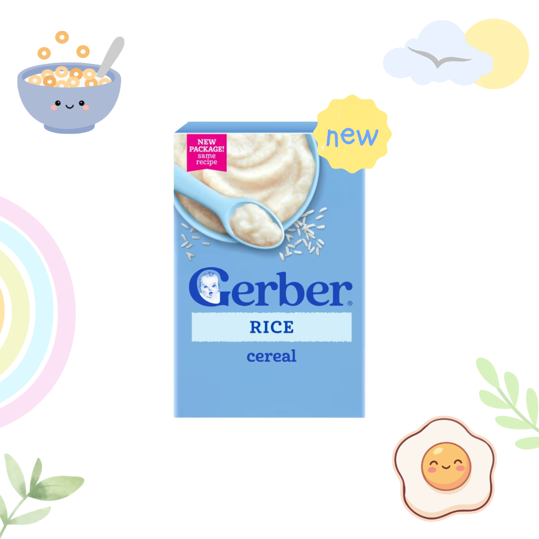 Gerber Baby Rice Cereal, Baby Breakfast, Stage 1 - 227gm