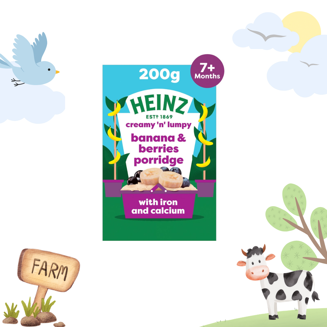 Heinz Banana & Berries Porridge Baby Food 7m+ 200g