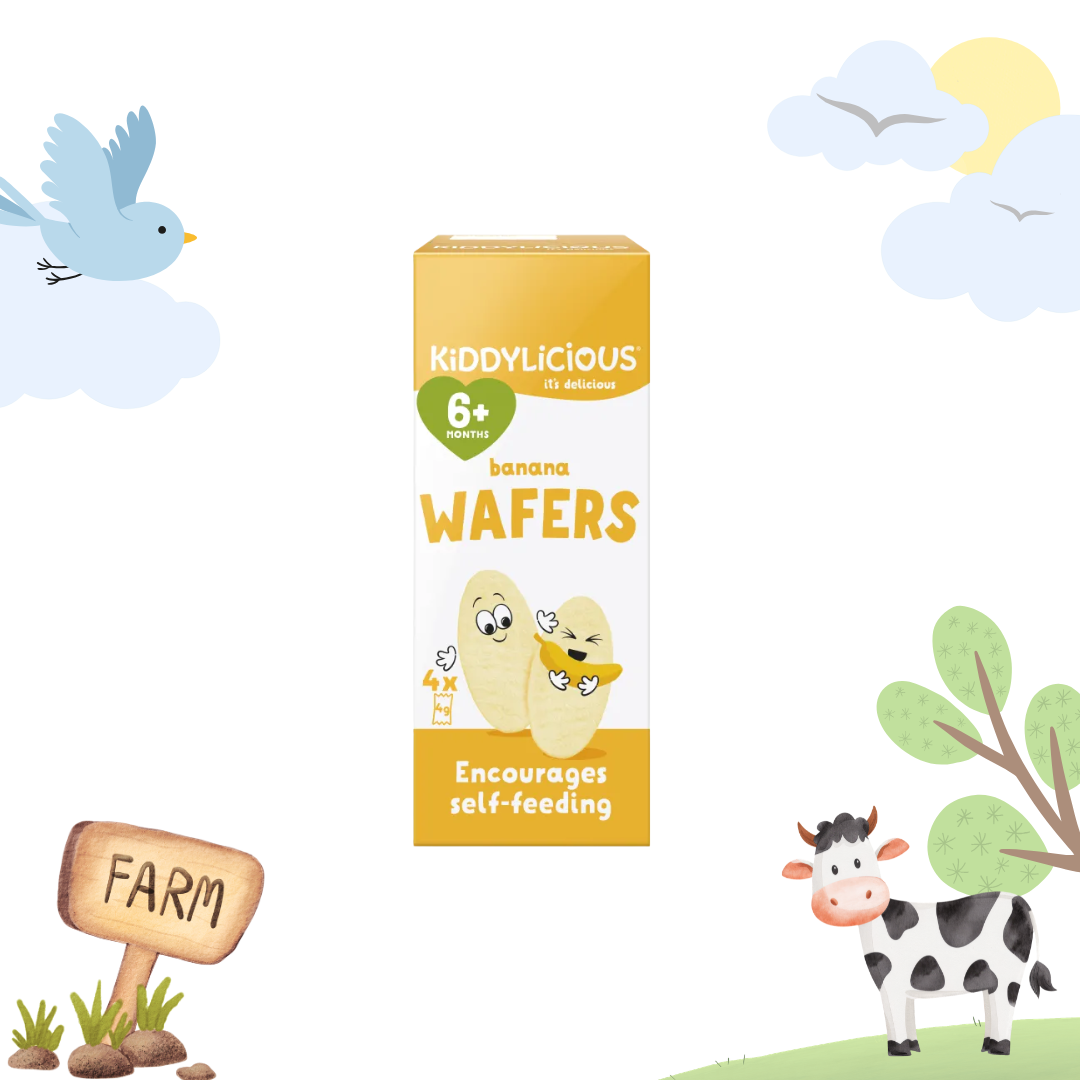 Kiddylicious Banana Wafers 6 Months 4Pack 16G