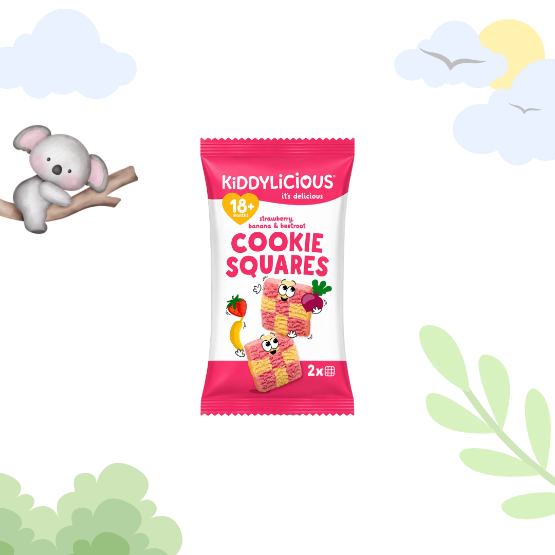 Kiddylicious Cookie Squares Strawberry, Banana & Beetroot 24g