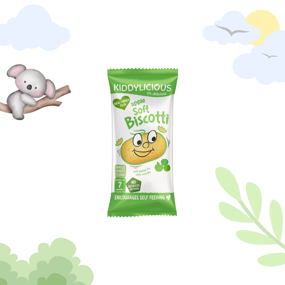 Kiddylicious Apple Soft Biscotti Baby Snack 2 Packs (2x20gm ecah pack)