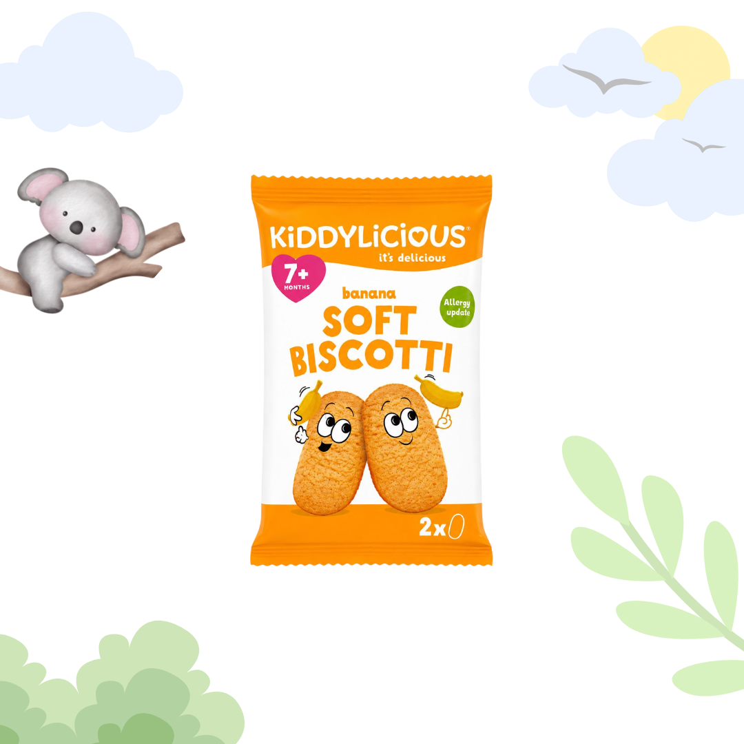 Kiddylicious Banana Soft Biscotti Baby Snack 2 Packs (2x20gm each pack)