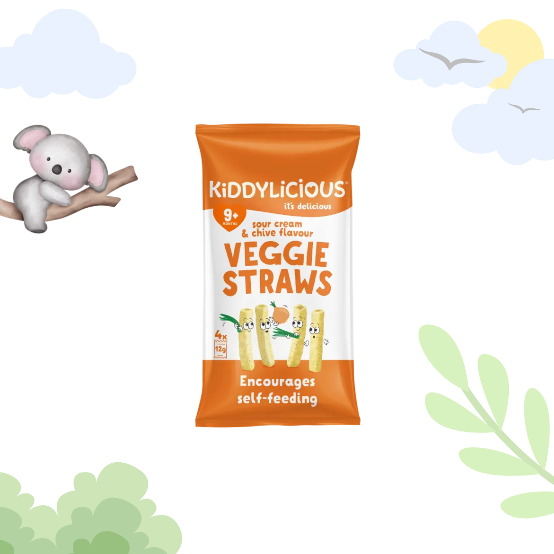 Kiddylicious Veggie Straws - Sour Cream & Chive 12g