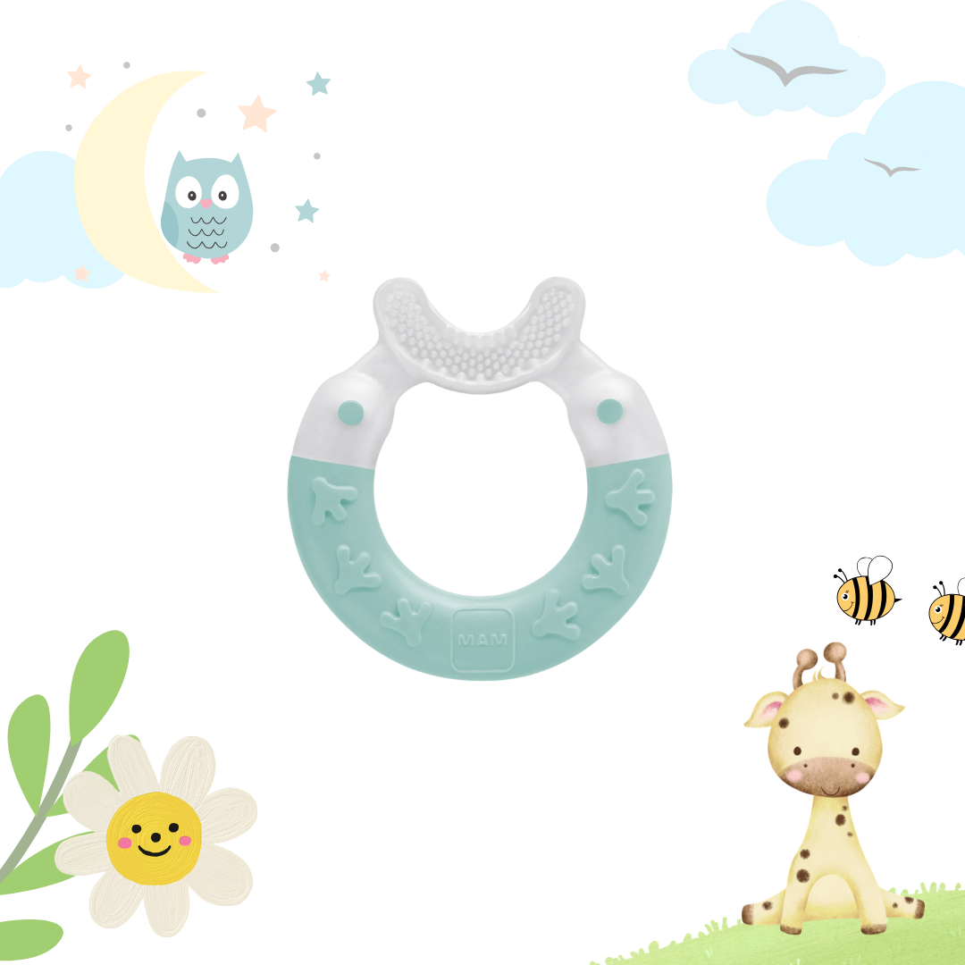 MAM Bite & Brush Teether with Extra Soft Bristles - 3+ Months