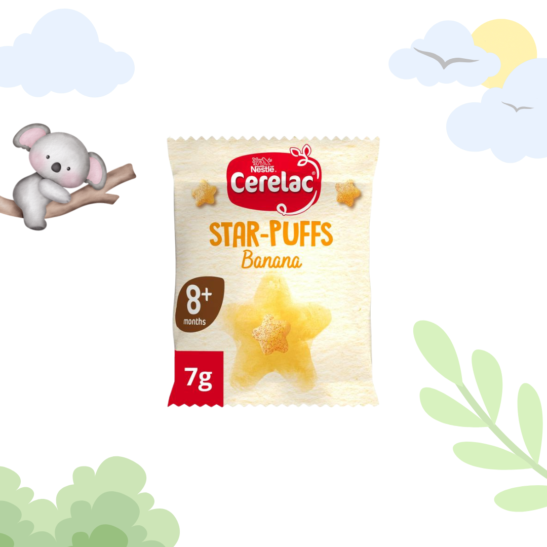 Cerelac Banana Star Puffs Baby Food Snack 8+ Months 7g