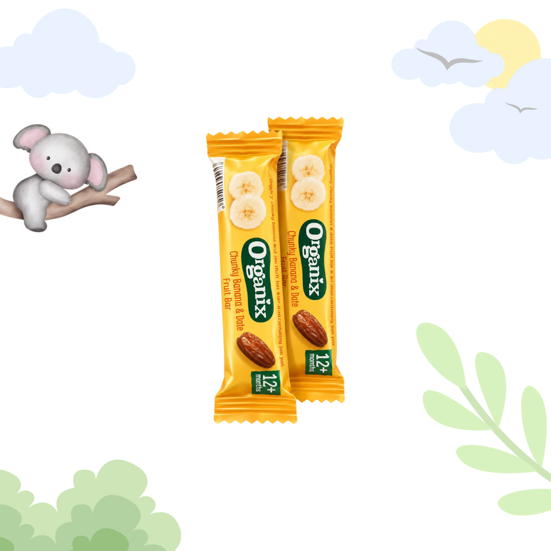Organix Chunky Banana & Date Fruit Bar 17gm 2 packs
