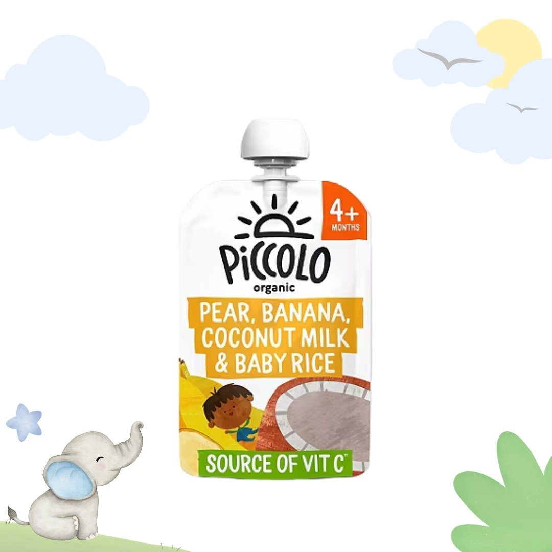 Piccolo Pear, Banana, Coconut Milk & Baby Rice | 4+ months | 100 gms