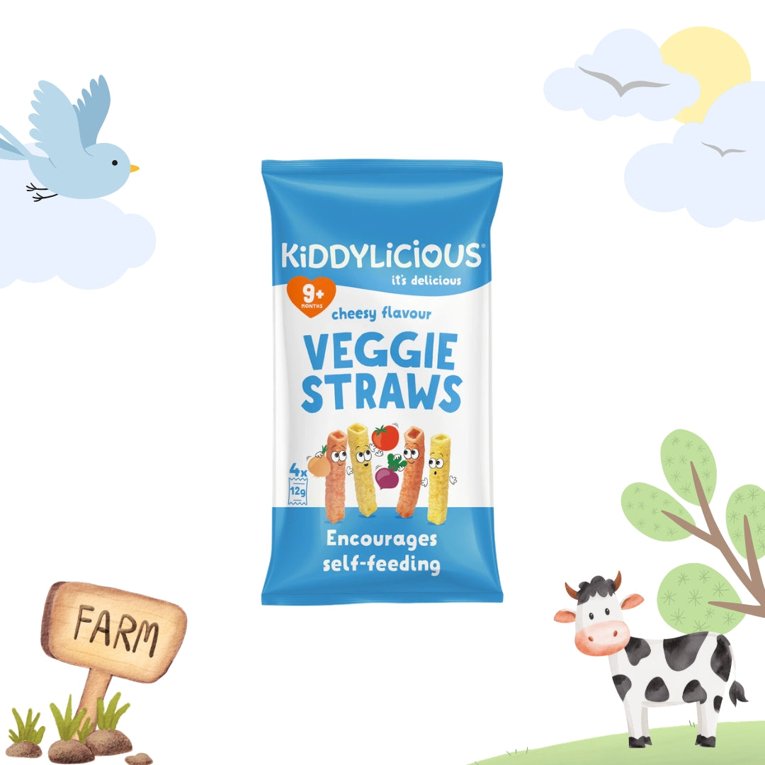 Kiddylicious Cheesy Veggie Straws 12g