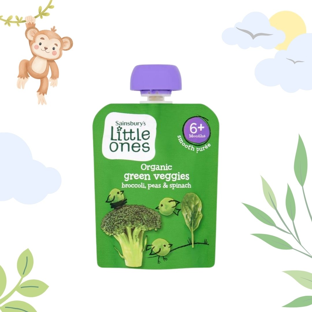 Sainsbury's Green Veggies Broccoli, Peas & Spinach | 6+ months | 70 gms