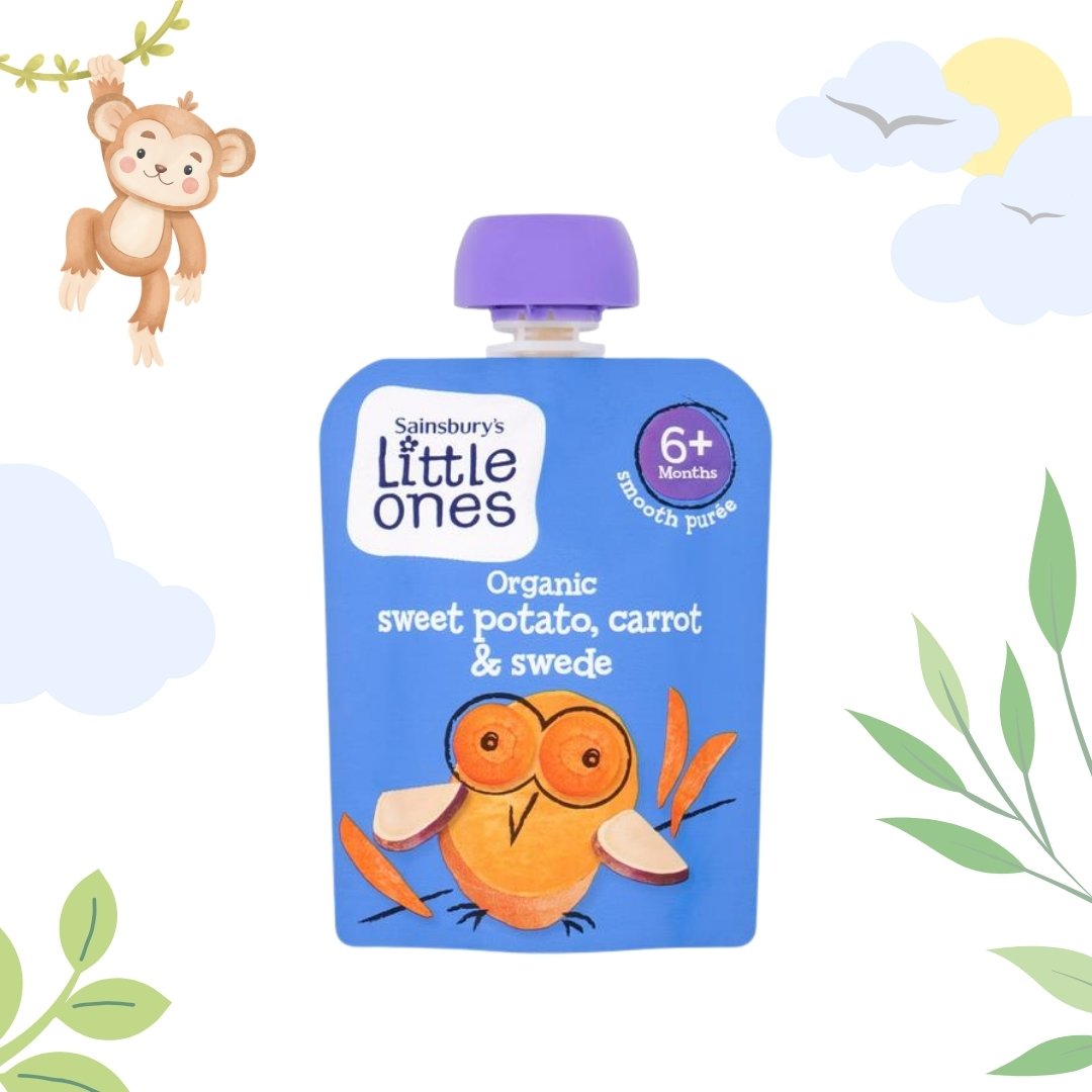 Sainsbury's Little Ones Organic Sweet Potato, Carrot & Swede Smooth Puree | 6+ Months | 70g