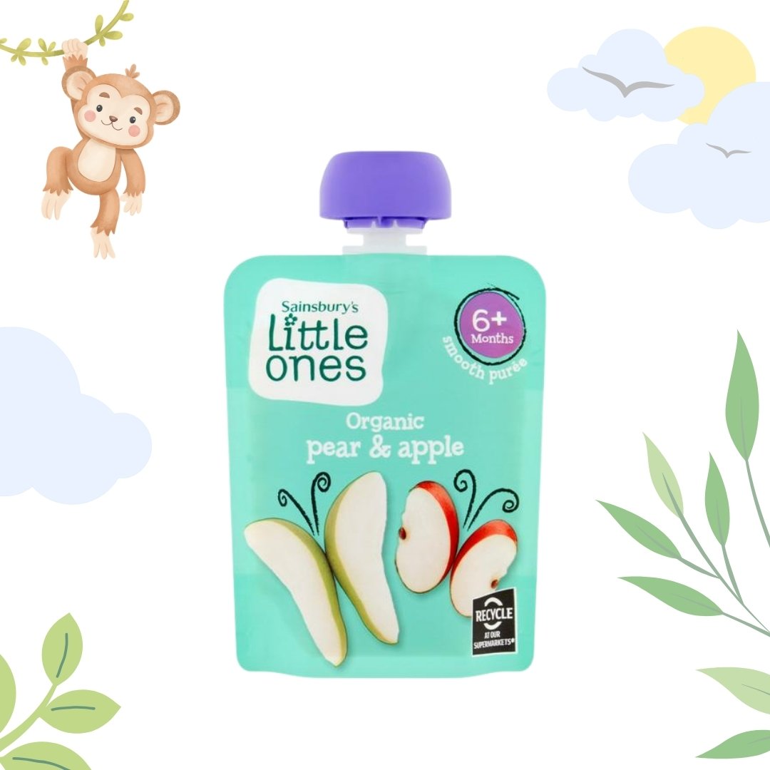 Sainsbury's Little Ones Organic Pear & Apple Smooth Puree | 6+ Months | 70g