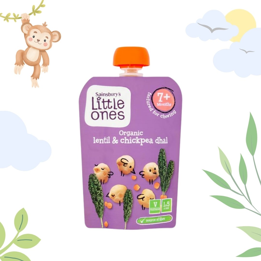 Sainsbury's Little Ones Organic Lentil & Chickpea Dhal with Rice | 7+ Months | 130g