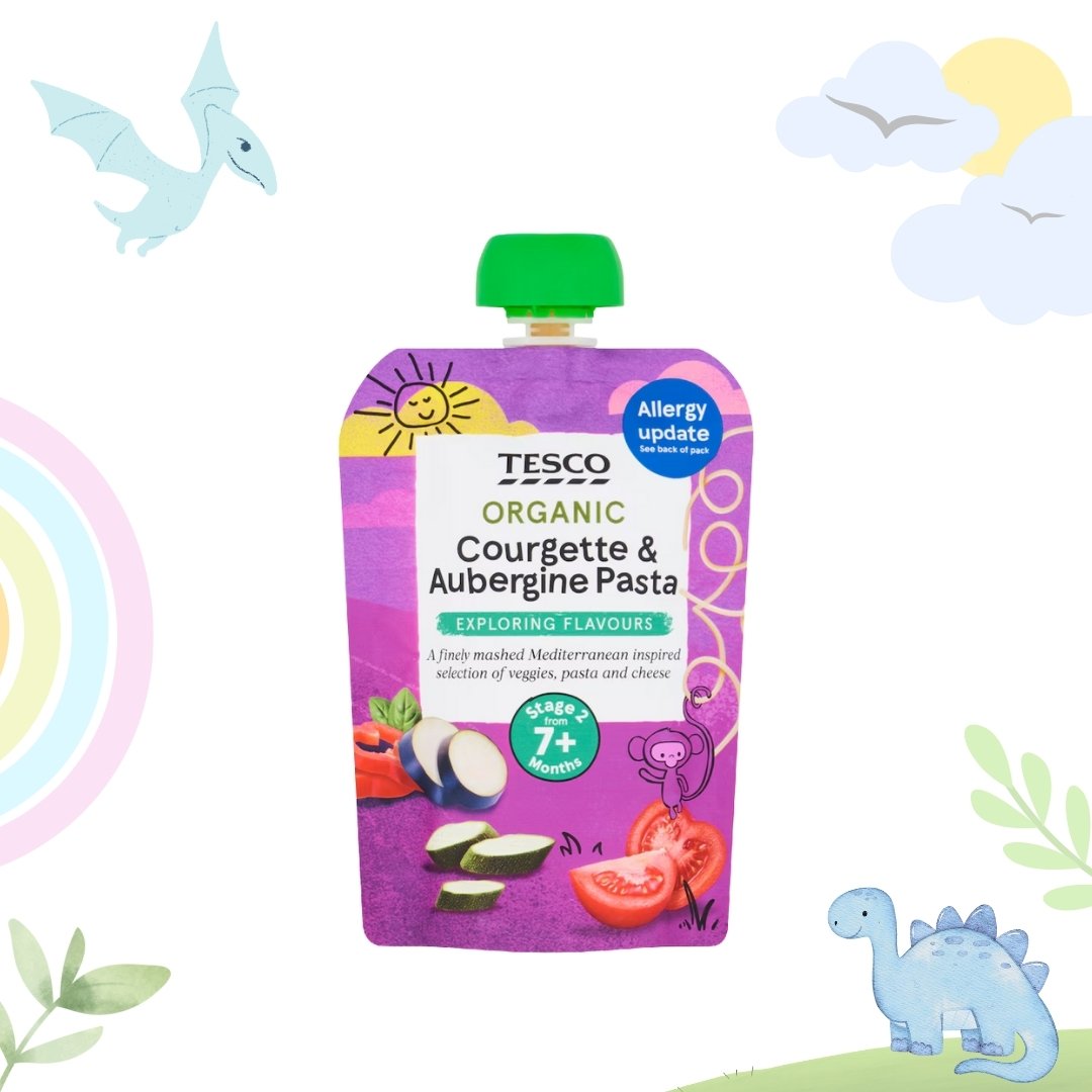 Tesco Courgette & Aubergine Pasta | 7+ Months | 130 gms