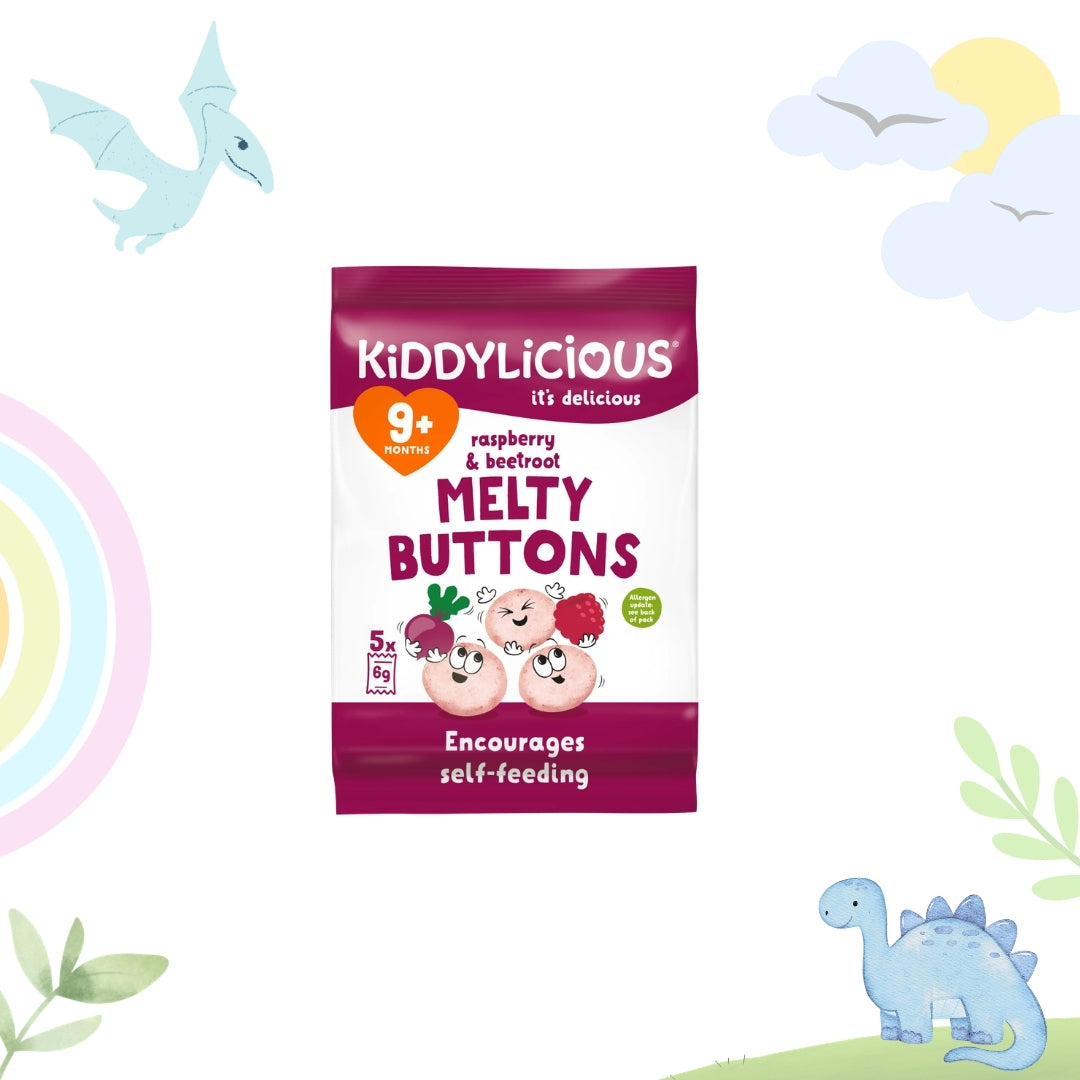 Kiddylicious Melty Buttons Raspberry & Beetroot 6g